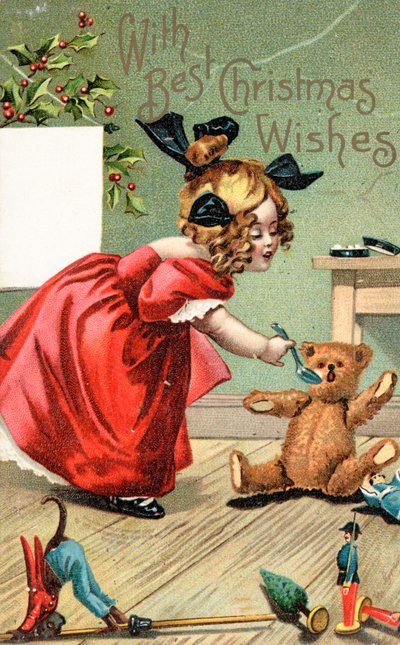 British Christmas Card by English School