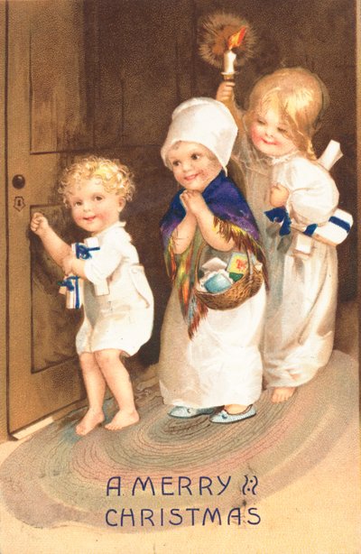 British Christmas Card by English School