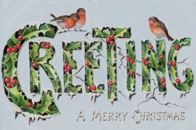 British Christmas Card by English School