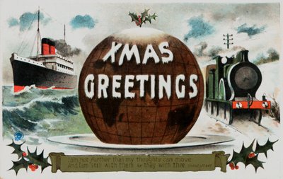 British Christmas card by English School