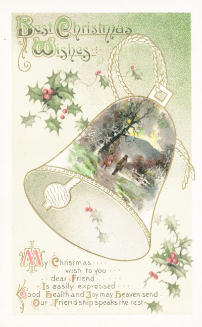 British Christmas card by English School