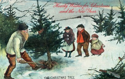British Christmas card by English School