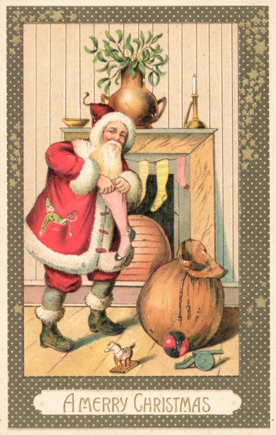 British Christmas Card by English School
