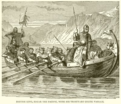 British King Edgar the Pacific with his Tributary Celtic Vassals by English School