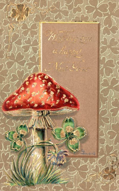 British New Year Card by English School