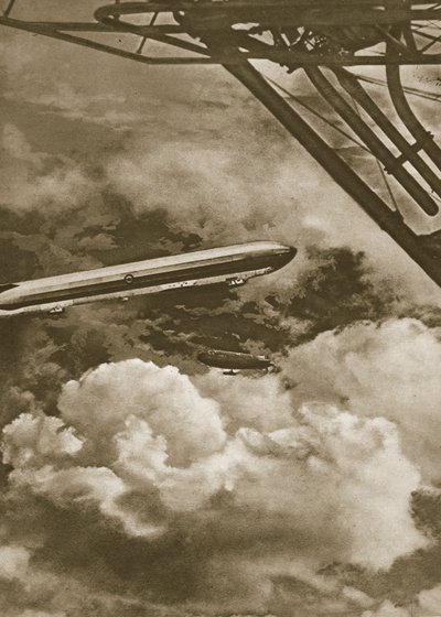 British Airships of Differing Types that Served as Guardians of the Fleet, 1914-19 by English School