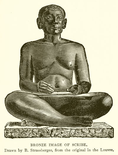 Bronze Image of Scribe by English School