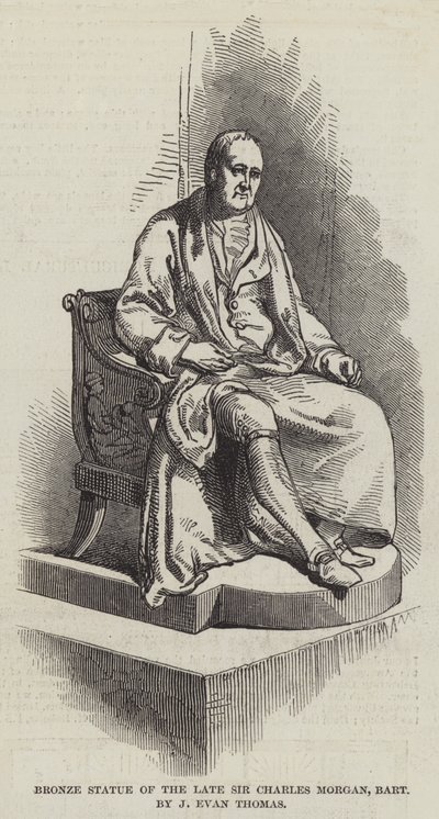 Bronze Statue of the late Sir Charles Morgan, Baronet by J Evan Thomas by English School