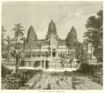 Buddhist Temple of Nakon Wat by English School