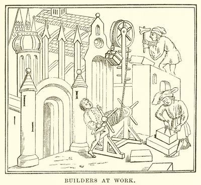 Builders at Work by English School