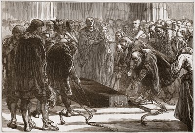 Burial of Luther in the Schloss-Kirk, Wittemberg by English School
