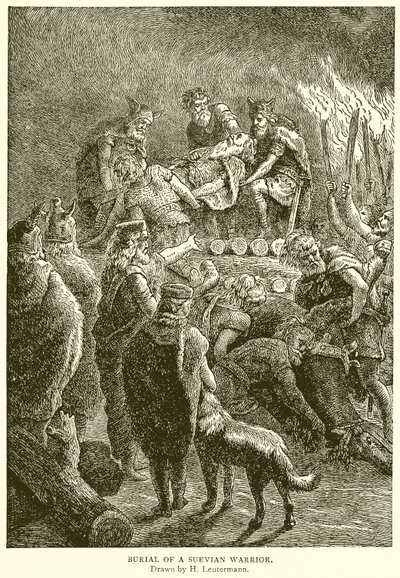Burial of a Suevian Warrior by English School