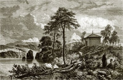 Buriat Temple on Lake Ikeugun, Mongolia by English School
