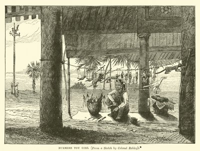 Burmese Toy Girl by English School