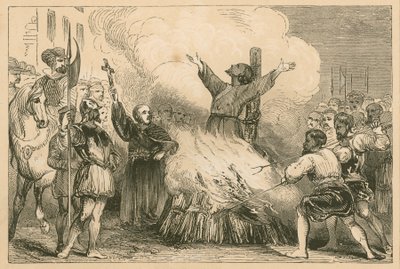 Burning of Patrick Hamilton at St. Andrews, 1528 by English School