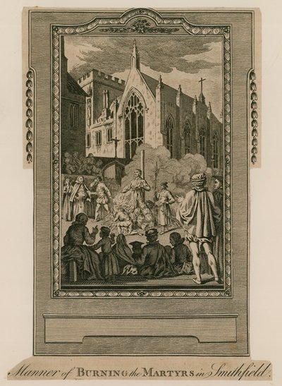 Burning of Martyrs in Smithfield by English School