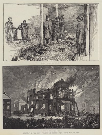 Burning of the New Theatre at Exeter, with Great Loss of Life by English School