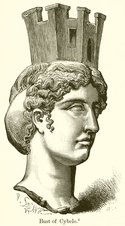 Bust of Cybele by English School