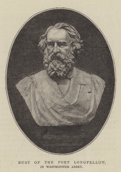 Bust of the Poet Longfellow, in Westminster Abbey by English School