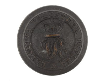 Button, Calcutta Volunteer Rifles, pre-1901 by English School