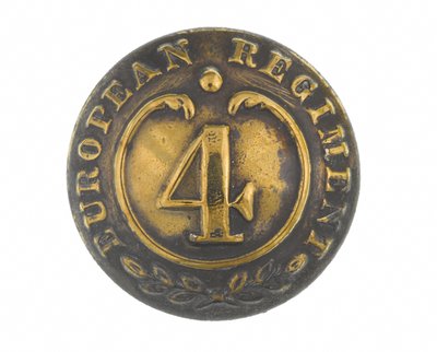 Button, other ranks, 4th Bengal European Regiment, 1855-1861 by English School