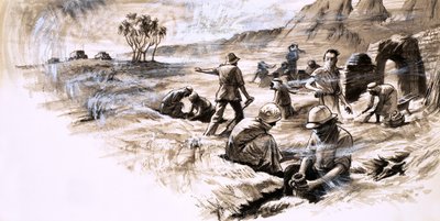 Byron Khun de Prorok Excavated the Burial Site of the Tomb of Tin Hinan by English School