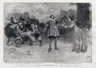 Constant Coquelin Aine (Elder) English Actor in the Role of Cyrano de Bergerac at the Lyceum Theatre, London 1898 by English School