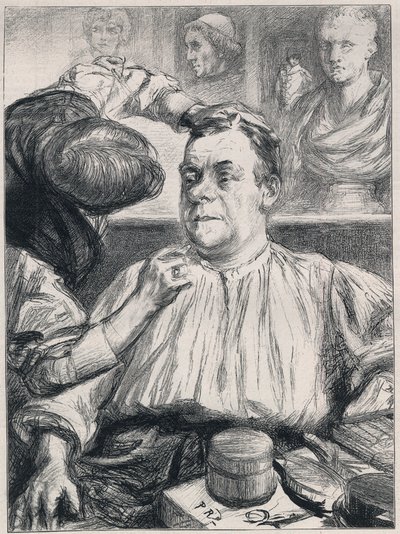 COQUELIN in his dressing room: CONSTANT COQUELIN Aine (elder) English actor in the role of Cyrano de Bergerac at the Lyceum Theatre, London by English School