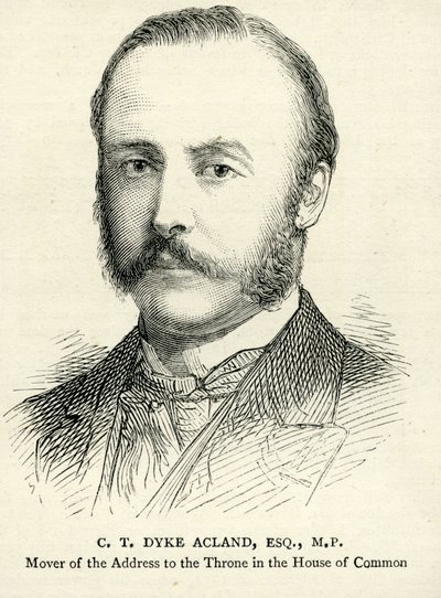 C. T. Dyke Acland Illustration from The Graphic 17th February 1883 by English School