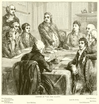 Cabinet of All the Talents by English School