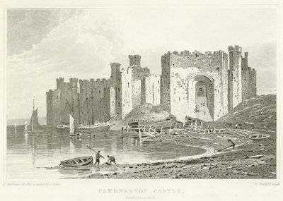 Caernarvon Castle, Caernarvonshire by English School