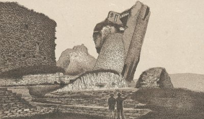 Caerphilly Castle, Leaning Tower by English School
