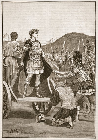 Caesar Addressing the Malcontent Legions in the Campus Martius by English School