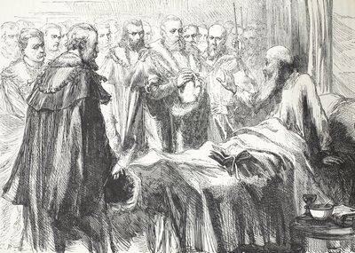 Calvin addressing the Council for the last time by English School