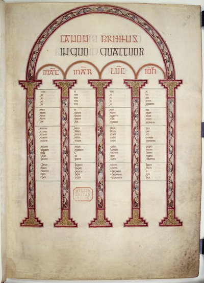 Canon Tables, illustration from the 