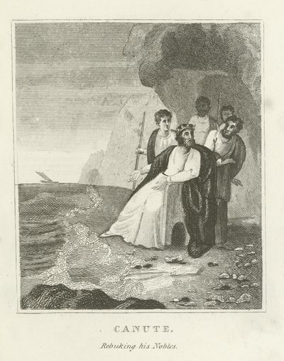 Canute Rebuking His Nobles by English School