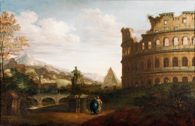 Capriccio view of the Roman Forum, c.1760 by English School