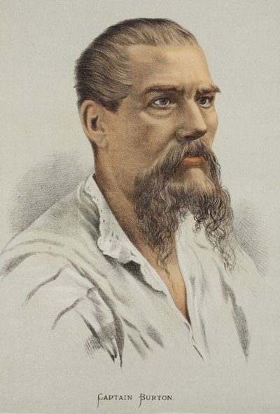 Captain Burton, illustration from The Pictorial Edition of the Life and Discoveries of David Livingstone by J. Ewing Richie by English School