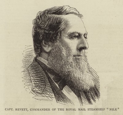 Captain Revett, Commander of the Royal Mail Steamship "Nile" by English School