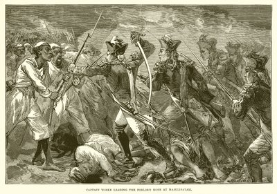 Captain Yorke Leading the Forlorn Hope at Masulipatam (1759) by English School
