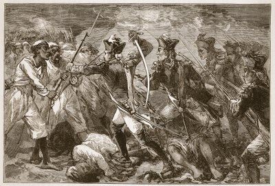 Captain Yorke Leading the Forlorn Hope at Masulipatam, Illustration from Cassell