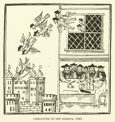 Caricature of the bishops, 1642 by English School