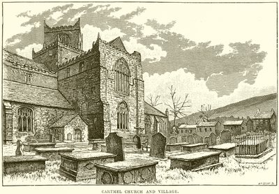 Cartmel Church and Village by English School