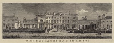 Carton House, Maynooth, Seat of the Late Duke (engraving) by English School