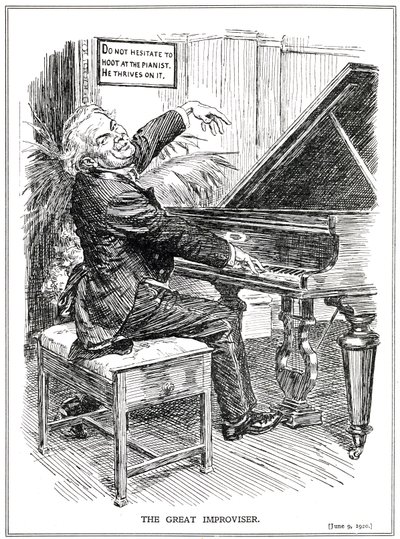 Cartoon Lampooning Lloyd George as the Great Improviser or Leader of the Improvisa-Tories, June, 1920 by English School