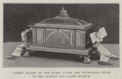 Casket placed by the Queen under the Foundation-Stone of the Victoria and Albert Museum by English School