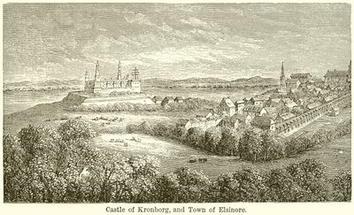 Castle of Kronborg, and Town of Elsinore by English School