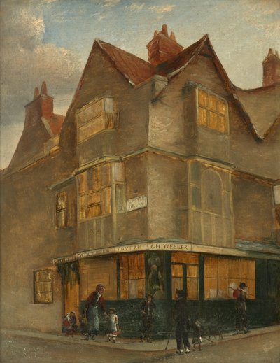 Cat and Wheel, formerly in Narrow Wine Street by English School
