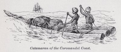 Catamaran of the Coromandel Coast by English School