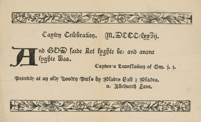 Caxton Celebration by English School